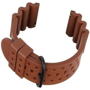 INSTR Quick Release rubberen horlogeband Horlogebanden voor Seiko Soft Sports Ademende duikhorlogearmband (Color : Brown B, Size : 22mm)