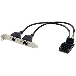 H&D Hyaline&Dora MINI PCIE aan dubbele Gigabit Ethernet mpcie aan 2 havens 100/1000M lan kaart inter Chipset INTEL 82583+AMS1182E