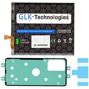High Power reserveaccu compatibel met Samsung Galaxy A52 A525F, A52 5G A526B, A52s A528B | GLK-technologie batterij | accu | 4700mAh batterij | incl. 2x plakbandsets