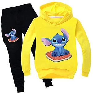 hoodies sweatshirts schattige cartoonhoodies, jongens meisjes tweedelig sportpak trainingspak joggingpak, A4., 140 cm