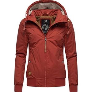 Ragwear Jotty Winter winterjas voor dames, met afneembare capuchon, XS-XXL, chili red22, XL