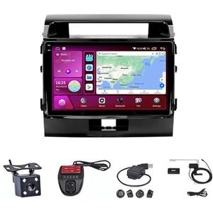 Android Autoradio Video Multimedia Speler, 9 Inch Touch Screen Radio Plug And Play Autotoebehoren met Bluetooth En Navigatie En Achteruitrijcamera Voor Toyota Land Cruiser 200 2007-2015 (Size : M70