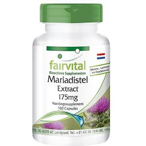 Fairvital | Mariadistel capsules - extract 175mg - VEGAN - voedingssupplement, 100 capsules - gestandaardiseerd op 80% silymarine