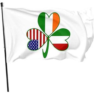 Tuin Vlag Italiaanse Ierse Amerikaanse Klaver Trots Vlag Waterdichte Veranda Vlag Uv Vervagen Resistente Tuin Vlaggen Voor Party Parades Festival Decoraties 90x152cm