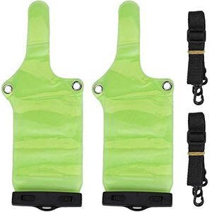 Bewinner Walkie-Talkies waterdichte tassen, 2 stuks PVC onderwaterbehuizing met clip ABS en riem voor Walkie Talkies UV5R / UV82 / BF-888S voor regen, zwemmen, waterparken