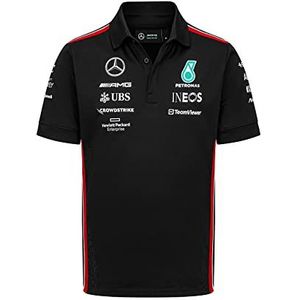 Mercedes AMG Petronas Formula One Team, 2023, team polo, zwart, heren, maat: L