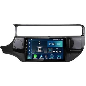 Android 14.0 2 Din Autoradio 9"" Touchscreen Auto Stereo voor KIA RIO 2011-2017 met Draadloze Carplay Android Auto GPS navigatie AHD Omgekeerd beeld Stuurwielbediening(B,S-4(4G+64G))