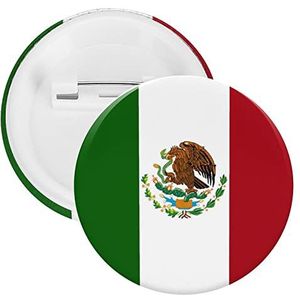 Mexicaanse Vlag Ronde Knop Broche Pin Leuke Blik Badge Gift Kleding Accessoires Voor Mannen Vrouwen