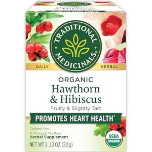 Traditional Medicinals Organic Daily Herbal Hawthorn with Hibiscus 16 pckts