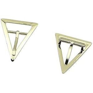 20 stuks metalen platte driehoek pin gespen singelband aanpassen regelaar sluiting haak DIY kledingstuk decoratie gesp(Color:Silver)