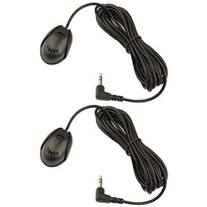 Futheda 2 stuks 3 m microfoon 3,5 mm externe microfoon voor autoradio, DVD-speler, GPS-navigatie, PC/laptop plug & play.