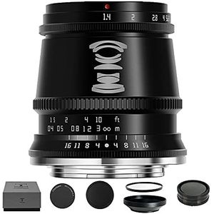 TTArtisan 17mm F1.4 APS-C Grote Diafragma Groothoek Humanistische Handmatige Focus Lens voor Sony E Mount Camera met MCUV Filter Groothoek Lens Hood Cap