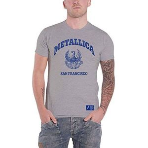 Metallica College Crest T-shirt grijs XL 90% katoen, 10% polyester Band merch, Bands
