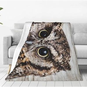 CRJSYCBYB Uil Vogels bedrukte multi-Yard Super Zachte Flanel Deken Reisdeken Zachte Pluche Deken