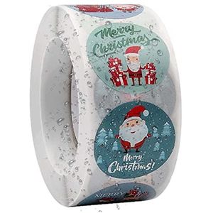 Kerstcadeaulabels Stickers | Klassieke ronde Merry Christmas-sticker met sterke lijm,Kerstdecoratie Envelop Seal Sticker voor Card Gift Envelop Box,