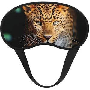 Luipaard slaapmasker, zacht, comfortabel oogmasker met verstelbare riem, verduisterend, oogslaapschaduw, hoes voor vrouwen, meisjes, mannen, reizen, yoga, dutje in ploegendienst