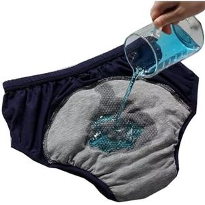 Incontinentie Ondergoed Slipje Katoen Herbruikbaar Volwassen Periode Lekvrije Controle Slips For Oudere Mannen Vrouwen Handicap (Color : Black, Size : L/Large)