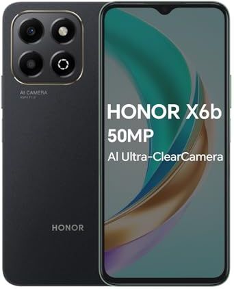 HONOR X6b - Smartphone - Zwart - 5G - 4GB RAM - 128GB - 6,56 inch - 50 MP