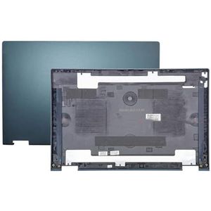 WANGHUIH LCD Achterkant Top Case Achterdeksel Compatibel met Lenovo Ideapad Flex 5-14IIL05 5-14ARE05 5-14ITL05 Serie (blauw (plastic versie))