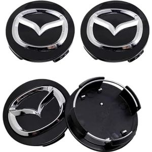 4 stuks wielnaafdoppen voor Mazda Atenza MX3 CX3 CX5 2 3 6 323 626 RX8 RX7 56mm wielnaafdoppen stickers