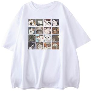 BDWMZKX T-Shirts Women's Womens And Mens Tops Oversized T Shirts For Women Vintage Drop Shoulder Short Sleeve Top Crewneck Tee Casual Letter Print Round Neck Summer Tops For Teen Girls-white-xxl