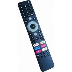 Spraakgestuurde afstandsbediening for Je-tp*int 65JTV7P for D-EXP A321, A431, A501, A551, Q551, Q651 4K UHD Smart Android TV. JTV-AFSTANDSBEDIENING