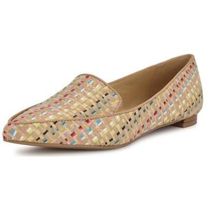 Nine West Abay instappers voor dames, plat, natuurlijk multi 104, 3 UK, Natuurlijke Multi 104, 36 EU