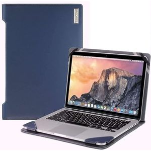 Broonel - Profile Series - Blauw lederen Hoes - compatibel met de URAO 15.6 Inch Laptop