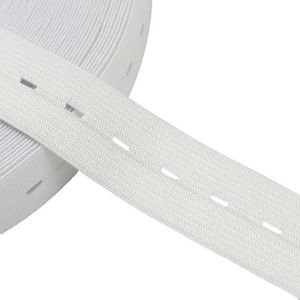Knoopsgat gebreide elastische band rubberen band strech tape voor doe-het-zelf naaien kledingstuk broeken accessoires 15/20/25/30mm-wit-30mm-2 meter