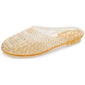 Pantoffels, Zomerse strandsandalen for dames | Comfortabel en stijlvol for thuis en buitenshuis voor House Slides Douche Sandalen(Gold,41 EU)
