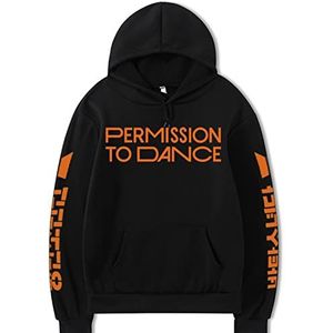 YYCHER Meisjes Kpop Bangtan Jongens Toestemming om te dansen Harajuku Heren Dames Hoodie Casual Wild Gothic Sweatshirt Unisex Streetwear Oversized Top (Kleur: Zwart, Maat: XL)