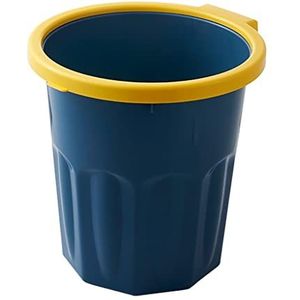 Prullenbak Vuilnisemmer Kleine vuilnisbak ronde plastic afvalbasket, vuilnisbak, for keuken, woonkamer, kantoor Afvalemmer Vuilnisbak (Color : Blue)