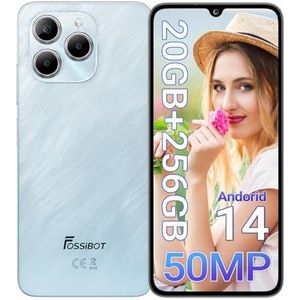 FOSSiBOT S2 Smartphone 2025, 6,72 inch FHD+ display, 20 GB + 256 GB/1 TB, 3 kaartsleuven, 50 MP + 16 MP, 4G met NFC/GPS/Face ID, 5000 mAh mobiele telefoons, Android 14, 2,0 GHz Octa-Core mobiele