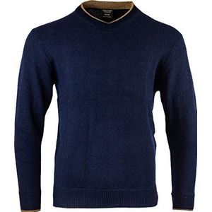 JACK PYKE Ashcombe - Trui met V-hals - 100% lamswol - marineblauw - 3XL