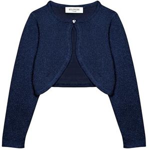 Bolerose Meisjes Lang Mouw Sprankelend Vest kinder Kinderen Bolero Shrug (Nachtblauw, 11-12 jaar)