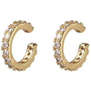Oorclips Dames Regenboog Oorbellen Cubic Zirconia Oor Manchet Set for Vrouwelijke Trendy Gouden Huggie Clip op oorbellen oorbeschermkristal sieraden Oorbellen (Style : 2pcs Style 5)