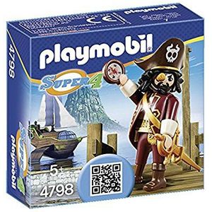 Playmobil 4798 Super 4 haaibaard, leuke fantasierijke rollenspel, speelsets geschikt voor kinderen vanaf 4 jaar