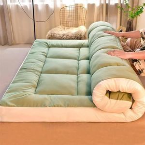 Japanse vloermatras Extra dikke futon vloermatras Futon matras Opvouwbaar vloerbed Campingmatras(Green,200x220cm)