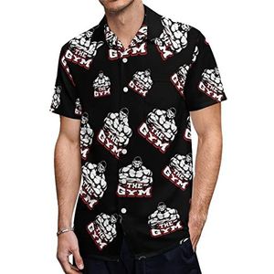 Gorilla GYM Heren Korte Mouw Shirts Casual Button-down Tops T-shirts Hawaiiaanse Strand Tees 4XL