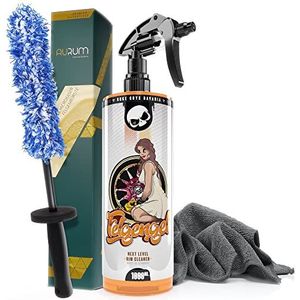 detailmate Velgenreinigingsset: Nuke Guys velgengel, velgenreiniger, 1L, pH-neutraal + Aurum ultraFlat microvezel velgenborstel microvezeldoek 320GSM