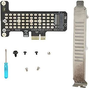 M.2 PCIe PCI-E-adapter, M.2 NVME Naar PCIe X1 Uitbreidingskaart, Ondersteuning voor PCIE4.0, PCIe X1/X4/X8/X16, Compatibel met 2230/2242/2260/2280 M.2 NVME Harde Schijf(Ph41x1)