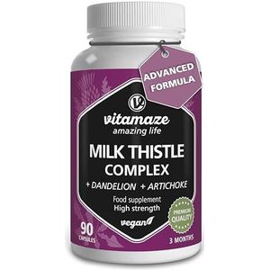 Mariadistel Complex - Natuurlijk Voedingssupplement - 90 Veganistische Capsules - 250 mg Extract met 80% Silymarine