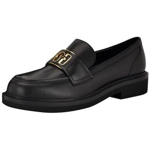GUESS Shuttle loafer voor dames, zwart leer 001, 3 UK