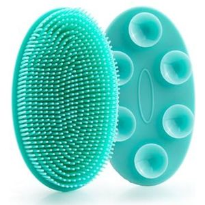 Ovale Silicone Shampoo Bad Borstel met Zuignappen Zachte haren Siliconen Bad