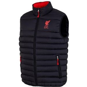 Liverpool F.C. LFC donsjack zonder mouwen, officiële collectie, Zwart, S