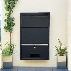 ParcelXL® - Pakketbrievenbus - Pakketbox - Vrijstaand - Brievenbus Hangend - Post & Pakketten - Zwart