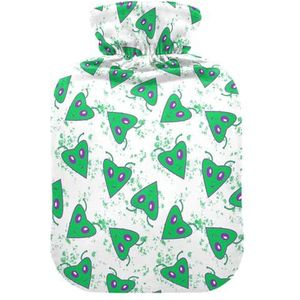 LI ZHI XIN PVC warmwaterkruik met fluwelen deksel 1L 2L klein medium leuk hartvormig patroon