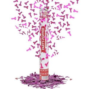 Party Factory confetti partypopper, 40 cm, 8 m vlieghoogte, confettiregen voor bruiloft, Valentijnsdag, oudejaarsavond of vrijgezellenfeest, 1er Set