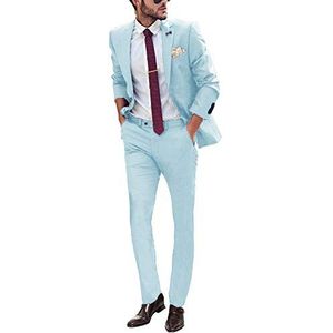 YYI Heren YYI Heren 2-delig Slim Fit colbert Broek Trouwpak voor heren