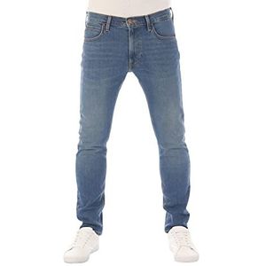 Lee Heren Jeans Luke Slim Fit Broek Tapered Mannen Jeans Katoen Denim Stretch Blauw Zwart Grijs W30 W31 W32 W33 W34 W36 W38, Gebruikte blauw (Lss2hdpd3), 34W x 32L